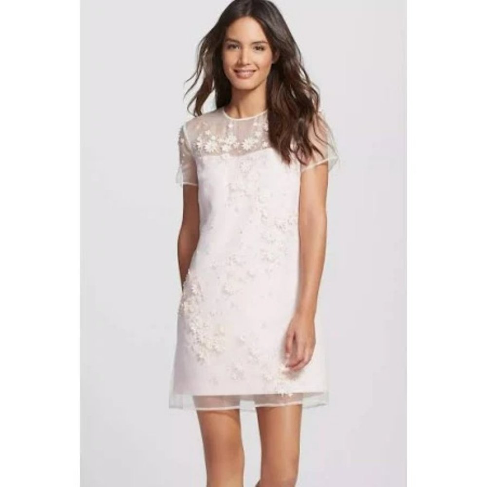 NWT Ted Baker London Floral Embellished Silk Blush Pink Dress.  SZ Baker 2